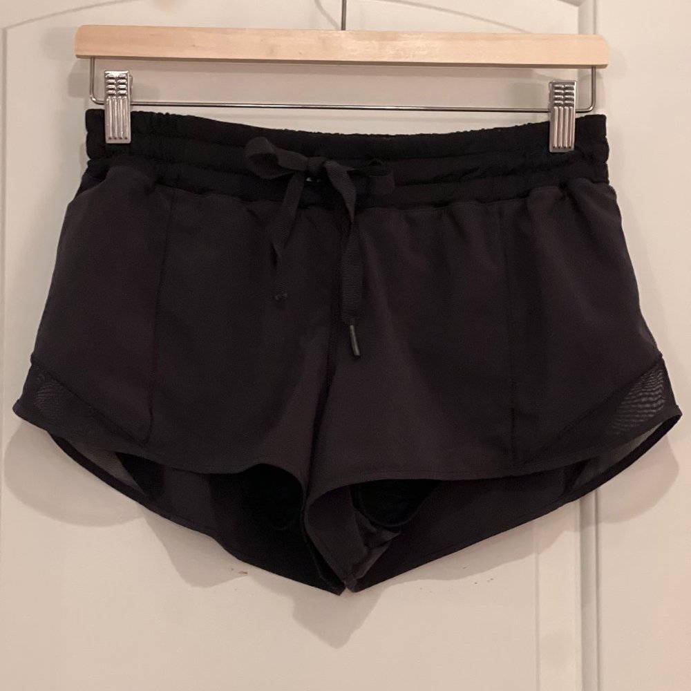Lululemon Black Classic Hotty Hot tie Shorts (Old Style/Discontinued)